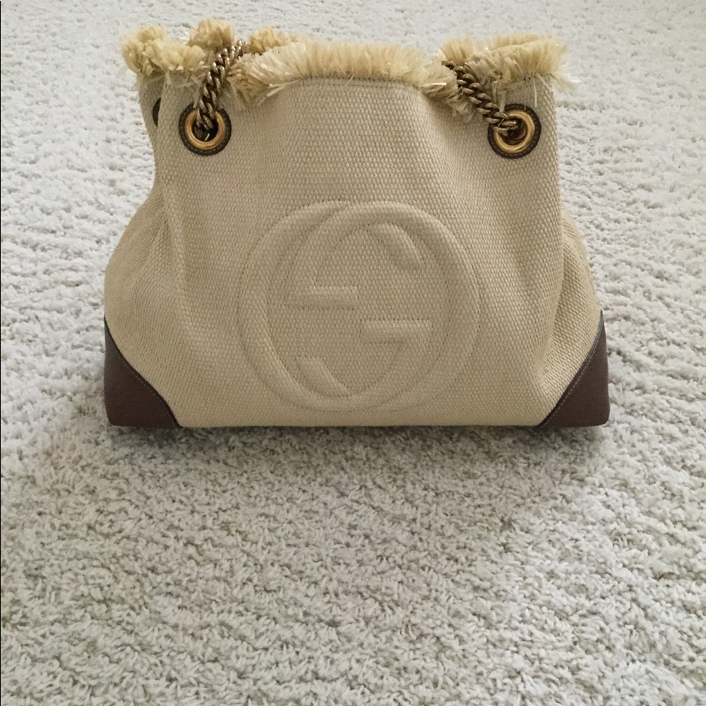 Gucci  vintage straw bag in excellent condition